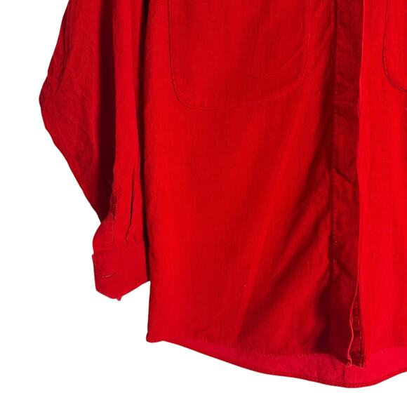 Vintage Diane von Furstenberg Red Long Sleeve Button Up Shirt Size Medium - Picture 5 of 10